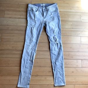 Bullhead white washed skinny jeans